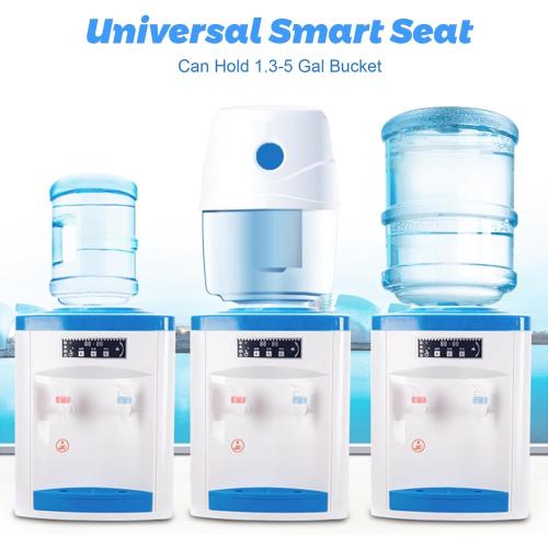 Top Loading Water Cooler Dispenser, Countertop 5 Gallon Hot Cold Water Dispenser for Home and Office, White