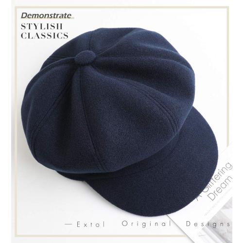 Sumolux Women Beret Newsboy Hat French Wool Cap Classic Autumn Spring Winter