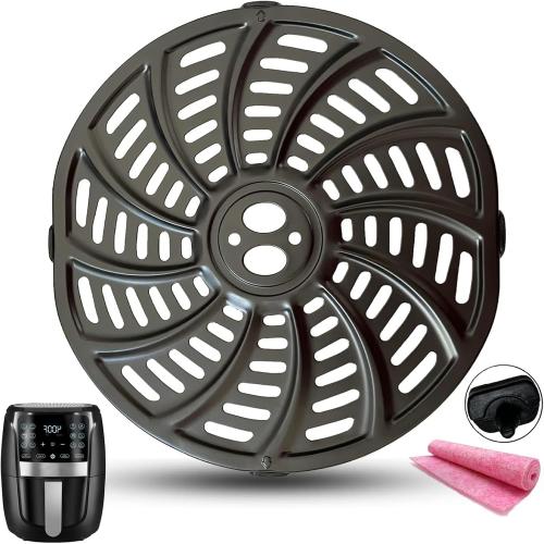 5QT Air Fryer Crisper Tray for Gourmia GAF556 GAF566 GAF536 Air Fryers, Premium Air Fryer Grill Crisper Plate Rack Grill Pan Insert Grate Grid Shelf for Gourmia 5QT Air Fryers, Dishwasher Safe