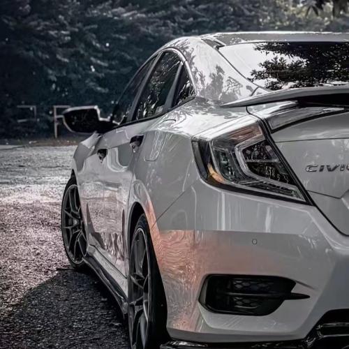 Clear Lens Tail Lights for 2016-2021 Honda Civic Sedan, JDM Style Rear Lamps with Bulbs, Left Driver & Right Passenger Side, Plug-and-Play Upgrade (HO2804110, HO2805110) -2 PCS