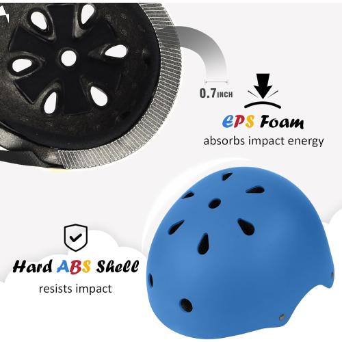 Kids Bike Helmet, Adjustable and Multi-Sport, from Toddler to Youth, 3 Sizes