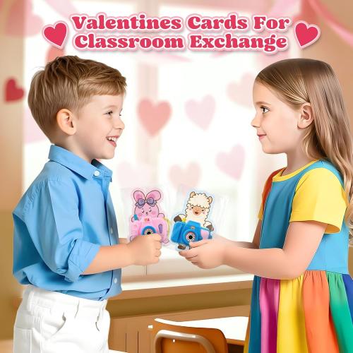 SpringFlower 24 Pack Valentines Day Cards for Kids School with Camera Viewers Toy Set, Valentines Day Gifts Cards for Kids Classroom Exchange, Valentines Party Favors Prizes for Boys Girls