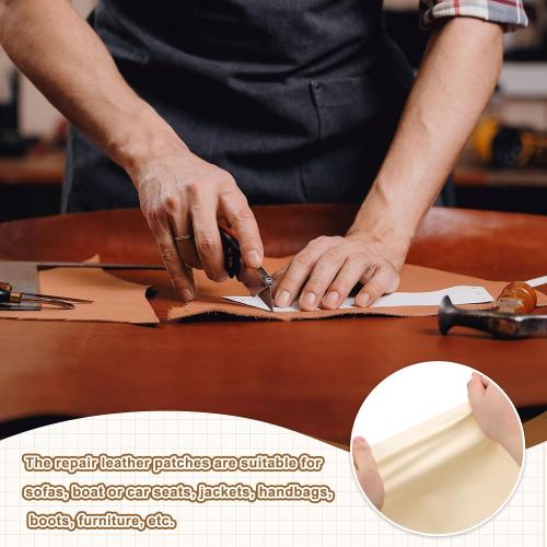 MECCANIXITY Leather Repair Patch 14x54 Self-Adhesive Leather Vinyl Repair Tape Kit for Furniture Couches Sofa Chair Car Boat Seats Jackets, Sky Blue