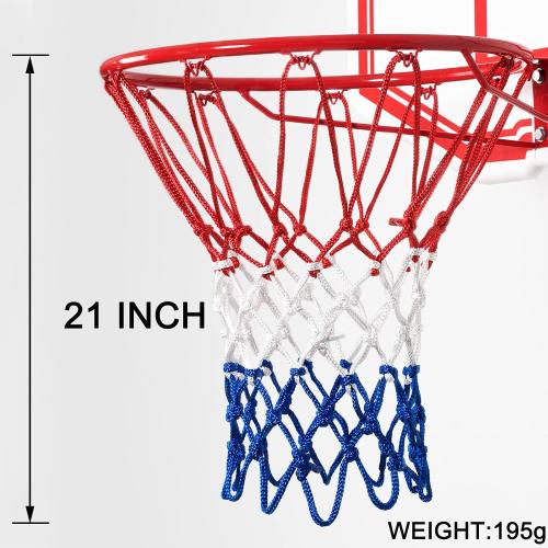 NEIJIANG Basketball Net Replacement, 2025 Upgrade Thick Professional Basketball Nets Heavy Duty Outdoor, All Weather Anti Whip Color Never Fade -12 Loops
