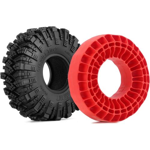 INJORA Silicone Rubber Insert Foam Fit for 118-122mm 4.75 OD 1.9 Wheel Tires(Large Red)