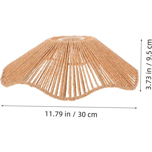 Garneck Stylish Handwoven Lampshade for Table Lamps Minimalist Ceiling Light Cover for Bedroom Living Room and Festival Decor Soft Diffused Lighting for Inviting Atmosphere