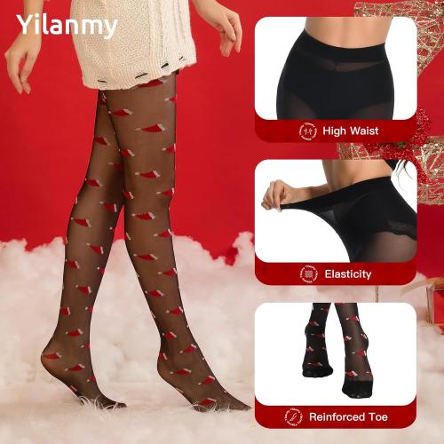 Yilanmy Christmas Tights Patterned Tights for Women