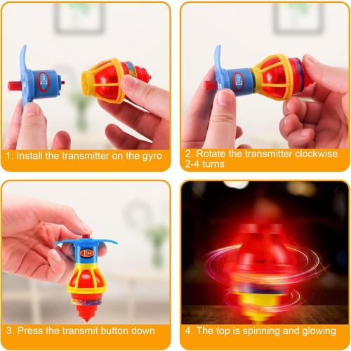 20PCS Starhig Light Up Spinning Tops, LED Light Up Flashing Spinning Tops，Gyroscope Novelty Bulk Toys Party Favors