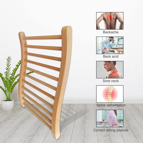 Sauna Backrest Ergonomic S-Shape Support Backrest, Canadian Hemlock Wood Sauna Accessories for Barrel and Infrared Sauna, Pack of 1, Small, 13 W*20.47 H