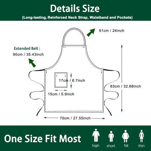 5 Pack Black White Apron, Chef Servers Waitress Aprons with Pockets for Men Women, Professional Work Apron