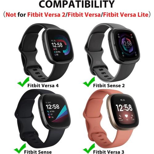 Meliya Leather Bands Compatible with Fitbit Versa 4 Bands/Fitbit Versa 3 Bands/Sense 2 Bands/Fitbit Sense Watch Bands for Women Men, Classic Genuine Leather Wristband Straps