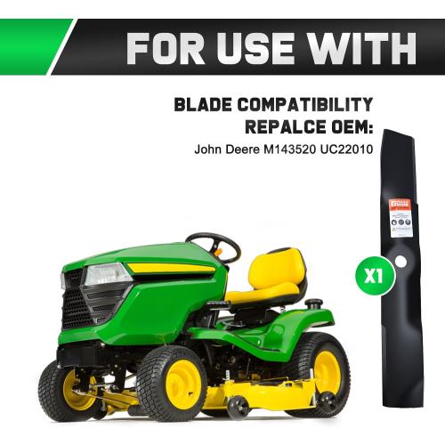 Grasscool M143520 UC22010 Mower Blades Compatible with M152726 z375r z515e z530m z445 z425 z525e z345r x570 x590 x500 x530 z435 54 inch Deck Zero Turn Mower Tractor