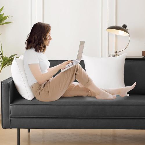 Oubonun 18x18 Pillow Inserts (Set of 4) - 100% Cotton Cover, Square Throw Pillow Inserts for Couch, Sofa, Bed - Decorative 18 Inch White Pillow Inserts