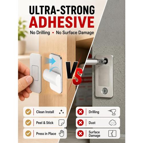 8 Pack Magnetic Cabinet Door Catch, Ultra Thin Cabinet Door Magnets with Strong Adhesive, Magnetic Cabinet Latch for Kitchen Cabinets, Bathroom Vanities, Closets, Cupboards and Drawers‼️incomplete‼️