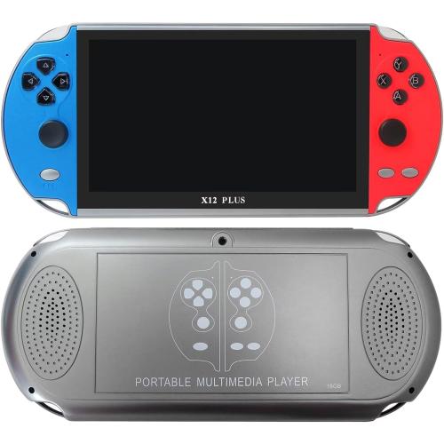 7 Inch HD Screen X12 Plus Handheld Retro Game Console Game Joystick Large 16GB Memory with 10000 Built-in Games Support 30 Game Format