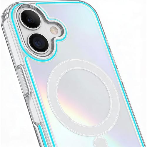 Clear Case for iPhone 16, Anti-Yellowing, Military-Grade Protection, Shockproof Slim Magnetic Transparent Phone Cover