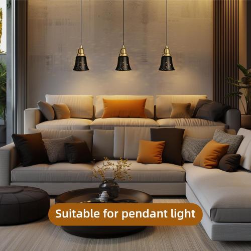 Ceiling Fan Light Covers, 3 Pack Pendant Light Shade Replacement with 1-5/8 Fitter, ALUCSET 4.5 Height and 4-3/4 Diameter, Metal Bell Shaped Cover for Chandelier Pendant Light Wall Sconces Series