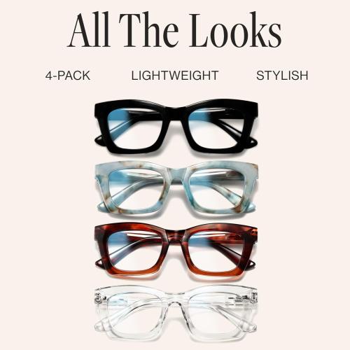 CCVOO 1.0 Oprah Style Reading Glasses for Women, Eyeglasses, Blue Light Readers for Women, Computer Eye Glasses