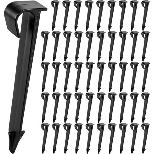 RedChili 9 Pack 1/2 Inch Irrigation Tubing Hold Down Anchor Stakes, Heavy Duty Drip Tubing Stakes 1/2 Drip Irrigation Tubing Fittings for Lawn Raised Bed Greenhouse Plant Watering System