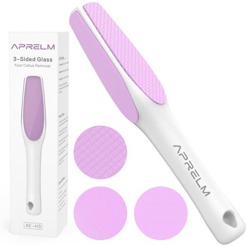 3-Sided Nano Glass Foot Callus Remover, Professional 3-in-1(Coarse, Medium, Fine) Foot File, Pedicure Tools for Feet Hard Skin Smooth Polishing (Pink)
