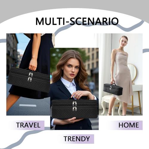Double-Layer Carrying Case Apply to Revlon One-Step Hair Dryer, Travel Bag for Hair Volumizer/Styler,Water Resistant Storage Organizer Box,Compatible with FlexStyle Attachment (Bag Only)