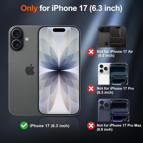 SUPFINE Magnetic for iPhone 17 Case Black