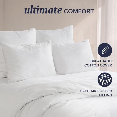 Beckham Hotel Collection Queen Size Bed Pillows & Euro Size Throw Pillows - Sets of 2 (20in x 28in)