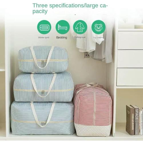 Storage Bag, Portable Quilt Storage Bag, Multiple Styles BlueLarge[21.7 * 15 * 9.8inches]