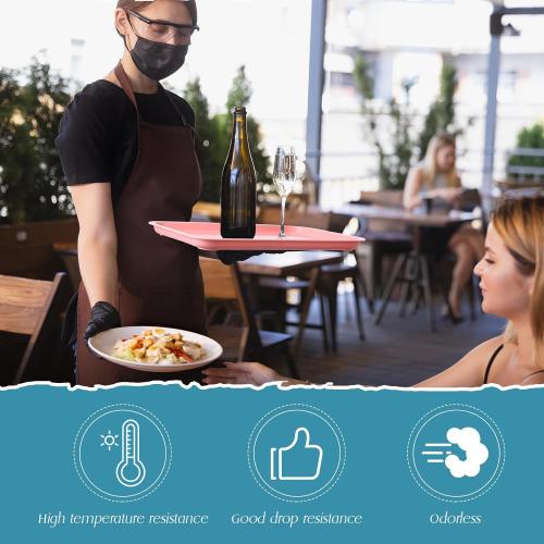 Sintuff 10 Pcs Plastic Art Trays Colorful Fast Food Lunch Trays Bulk Activity Crafts Sensory Serving Organizer for Home, School, Kids, DIY Projects, Painting, Beads