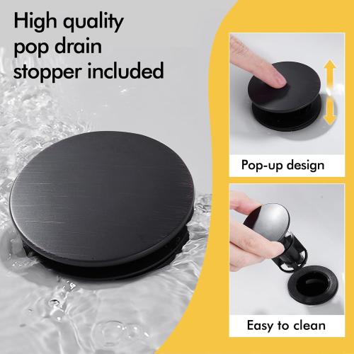 FRANSITON Waterfall Faucet Bathroom Faucet Single Handle One Hole Matte Black Finish Large Spout Lavatory Faucets (Matte Black)