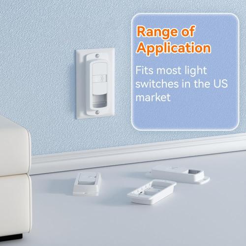 SAFELON 4 PCS Light Switch Cover Guard for Baby Safety, Childproof Light Switch Locks, Wall Switch Covers Prevents Kids from Turning The Lights On and Off