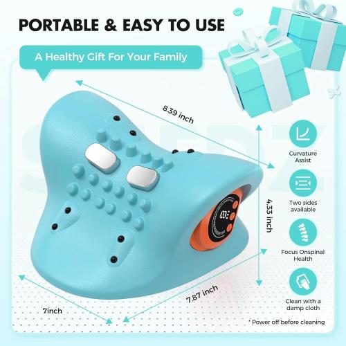 Smedz Neck Massager 2026 New Upgrade 3 in 1 Portable Massager with Heat &Comfortable Stretching–Adjustable Intensity for Neck & Shoulder Relaxation at Home, Office