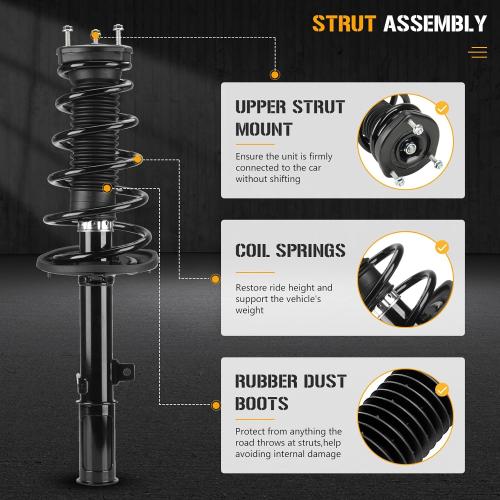 Rear Complete Struts Spring Assembly Shocks Absorbers Fit for Toyota Camry 2004 2005 2006, For Lexus ES330 2004-2006, 172208, 172207 (Set of 2)