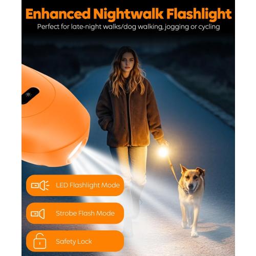 Dog Bark Deterrent Device,3X Ultrasonic Anti Barking with Color LCD Screen,7 Training Modes 35 FT Range Correct Bad Behavior Indoors Outdoors,Safe & Humane Rechargeable Bark Control for Dogs-Orange