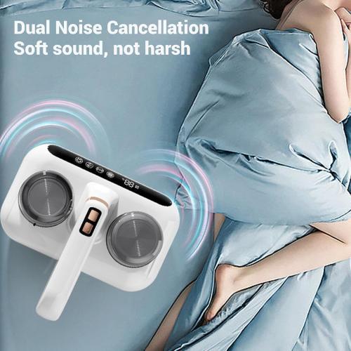 White Mattress Vacuum Cleaner, Handheld Bed Vacuum Cleaner 16Kpa Suction Low Noise with 4 Filter, Cordless Handheld Bed Vacuums Effectively Clean Up Bed, Pillows, Sofas, Carpets