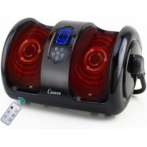 Foot Massager with Heat,Shiatsu Foot Massager for Plantar Fasciitis,Pain Relief and Heat Therapy,Massage Leg/Calf/Ankle with Deep Kneading,Gift for Family and Friends(Black)