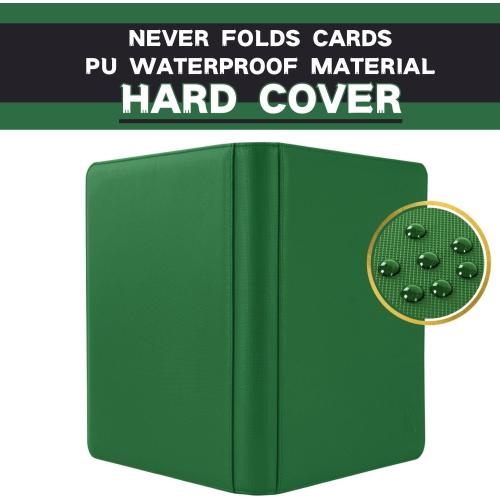 Extra Large 1000  Pockets Trading Card Binder, 16-Pocket Card Ablum Compatible with MTG,Sports Cards & Other Standard Size Trading Cards (Green)