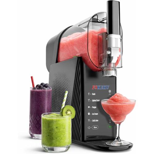 85oz Slushy Maker Machine for Home, Slushie Machines No Ice Needed Countertop with 5 Presets, Auto-Clean, Frozen Margaritas, Cocktails, Frappés, Smoothies, Milkshakes Summer Parties Gifts