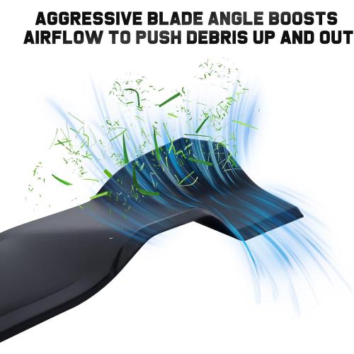 2Pack Black 42 Inch Mulching Blades for Cub Cadet MTD Troy Bilt Bronco 42 Deck Replace 942-0616A 742-0616A 742-0616 942-0616 742-04126 6 Point Star (2 Pack)