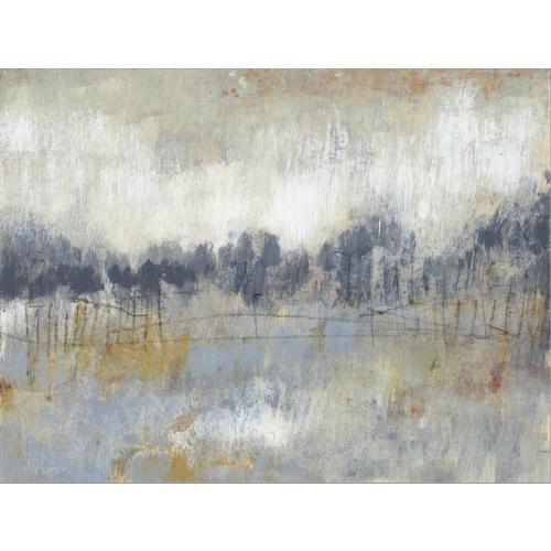 ART.COM Stretched Canvas Print Cool Grey Horizon II by Jennifer Goldberger, 16 x 12