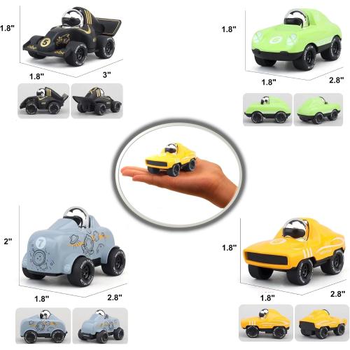 8-Pack Alloy Press to Go Toy Cars, Die-cast Collectible Model Race Cars, Birthday Christmas Holiday Party Gift for Kids 3 , Adults, and Collectors, Multi-Color (Cars #1 to #8)