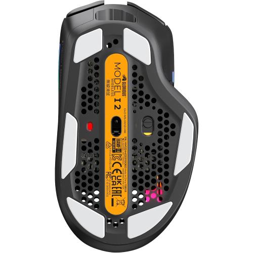 Glorious Gaming Model I 2 Wireless Gaming Mouse - Hybrid 2.4Ghz & Bluetooth, 75g Superlight, 9 Buttons (2 Swappable), RGB, PTFE Feet, MMO/MOBA/FPS, Long Battery Life, Side Thumb Rest - Black