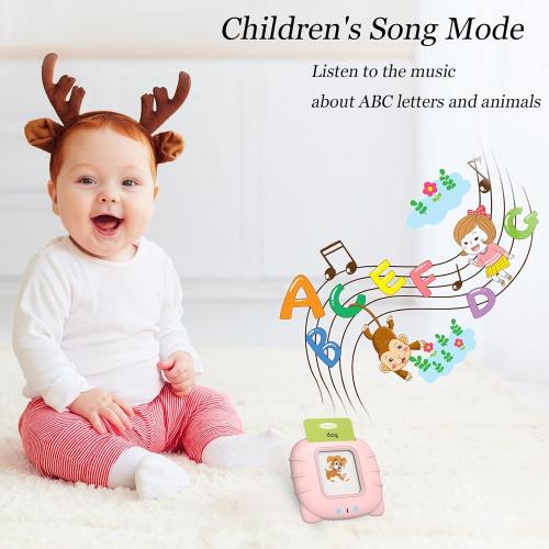 Talking Cards for Toddlers, Speech Therapy Toys Autism Toys, ABC 123 Sight Words Etc, Educational Learning Interactive Toys with Giftable Package (510-blue (New ABC 123  3 Songs))