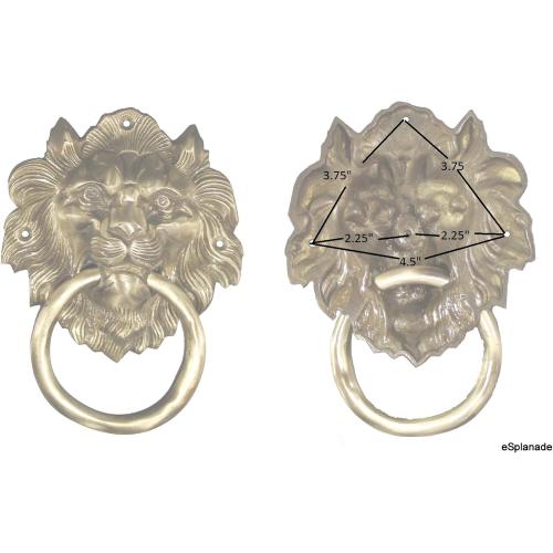 Esplanade VZN278 Lion Mouth Metal Door Knocker Yellow