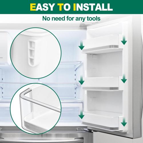 [2 PACK] Upgraded DA97-13805A Refrigerator Door Bin Shelf Replacement, Compatible with Samsung Refrigerator Right Door Shelf Part RF23HSESBSR RF24FSEDBSR RF28HMEDBBC AP5798292 PS8762447 Right Door Bin