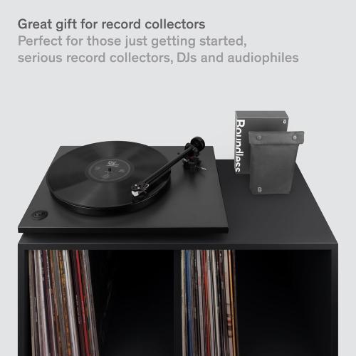 Vinyl Record Cleaning Kit - 5-in-1 Vinyl Cleaning Kit Includes Velvet Record Brush, Stylus Cleaner, Cleaner Solution, Nylon Brush & Storage Bag