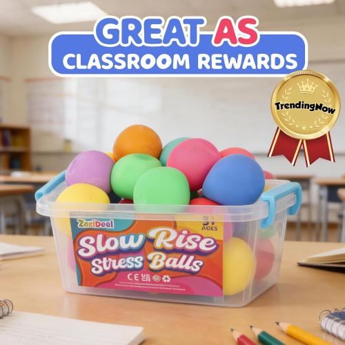 Squishy Stress Balls for Kids - 6 Pack Dough Squishy Fidget Toys for Anxiety Relief, Classroom Prize Party Favors Bulk Toys, Goodie Bags Stuffer for Kids, Easter Basket Stuffers for Boys Girls