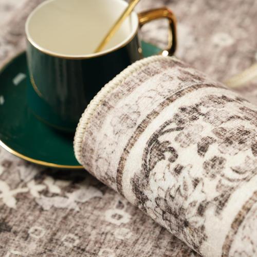 Washable Oriental Hallway Runner Rug - 3x20 Rugs for Living Room Soft Carpet for Bedroom Kitchen Waterproof Floral Distressed Indoor Stain Resistant Non-Shedding Floor Carpets (Beige, 3X20)