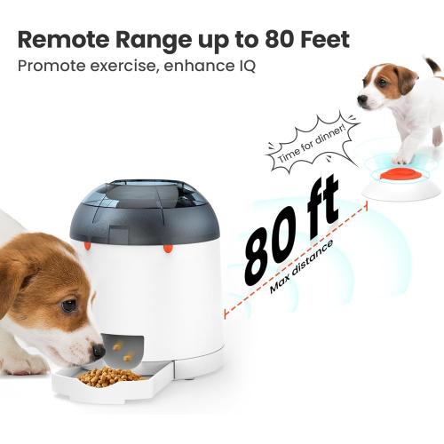 Potaroma Dog Puzzle Feeder Toy, Interactive IQ Training, Electronic Treat Dispenser, Automatic Rechargeable with Remote for Food Dispensing, All Breeds, 280ml Capacity