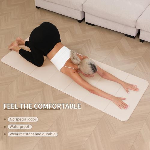 PAIDU Foldable Yoga Mat 10mm Thick, 75x26 Non-Slip Fitness Exercise Mat | SGS Certified| uick Fold，Easy Storag，Portable for Yoga/Pilates/Studio/Home Workout